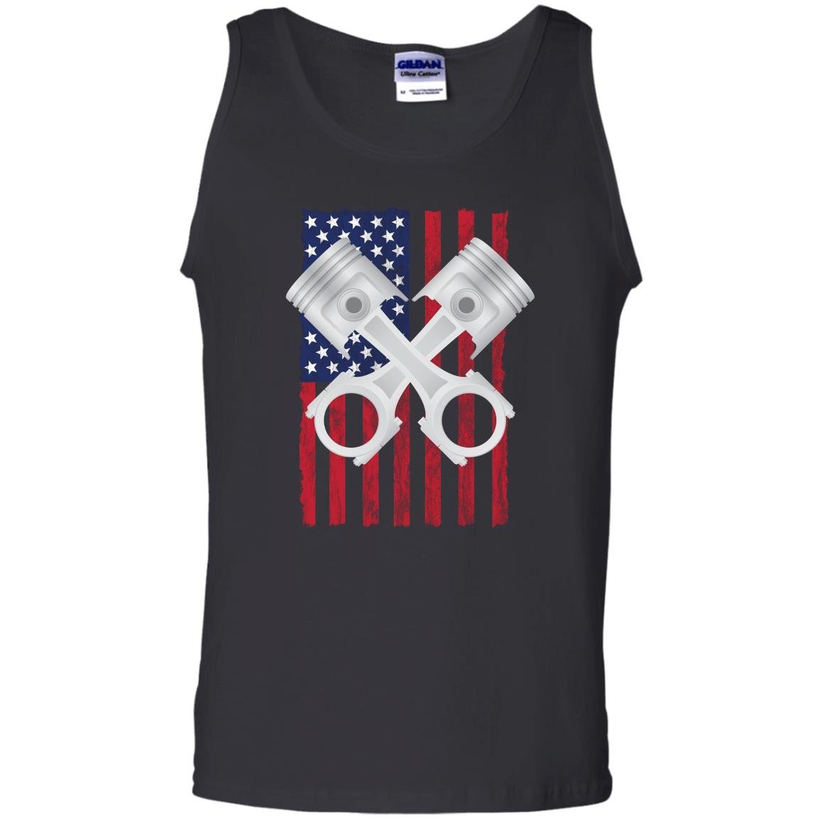 Usa distressed look drag racing Tank Top