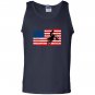 Usa veteran american flag motocross dirtbike vintage Tank Top