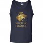 Wedding is coming with wolf of winterfell for fan game of thrones Tank Top