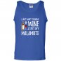 Wine and alaskan malamute for funny dog gift Tank Top