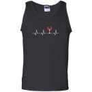 Wine heartbeat glass of wine Tank Top