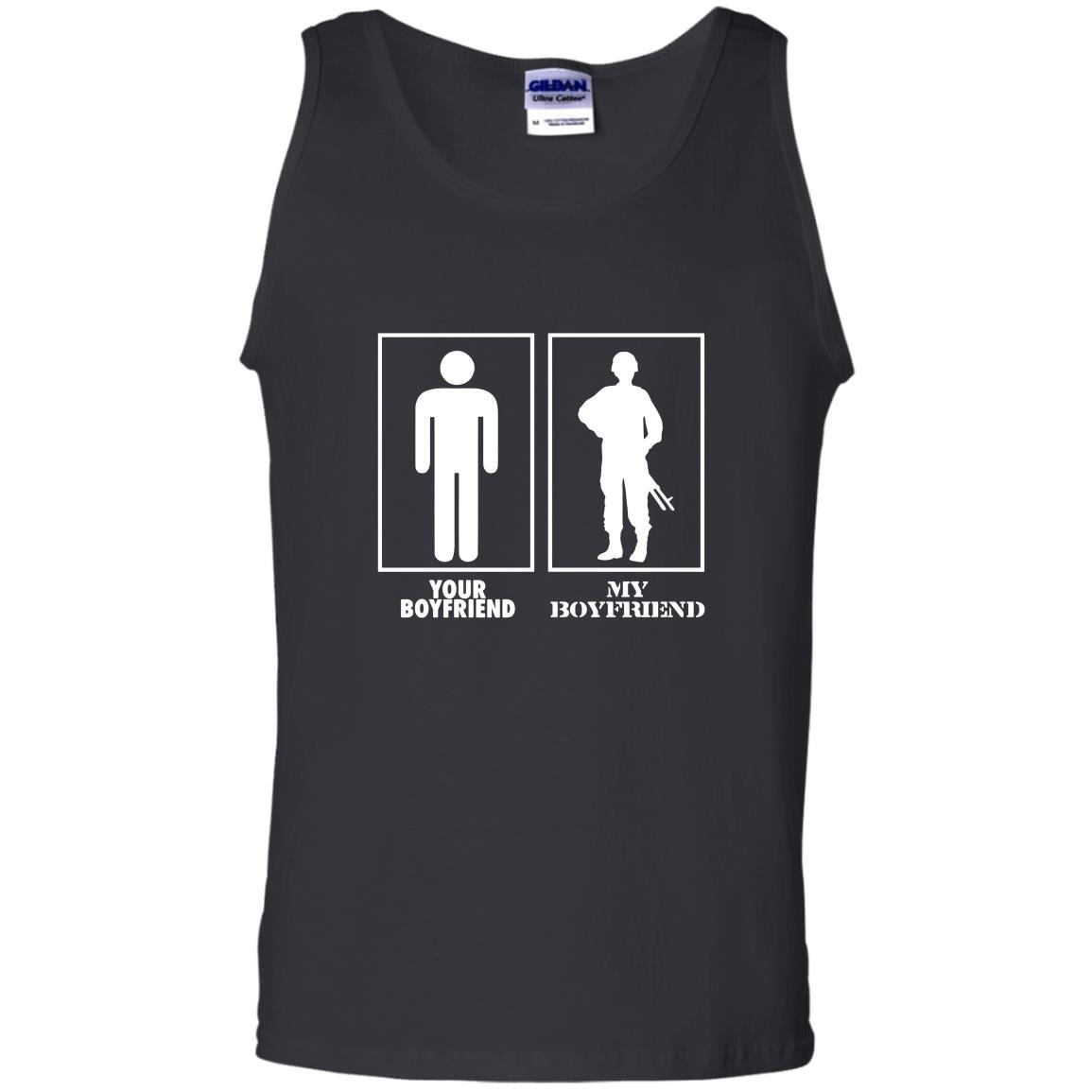 Your boyfriend my bf military proud army air force Tank Top