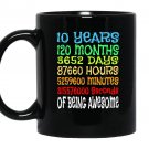10 years of being awesome birthday gift idea Mug Black