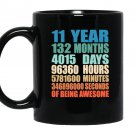 11 years old 11th birthday vintage retro 132 months Mug Black