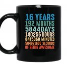 16 years old 16th birthday vintage retro 192 months Mug Black