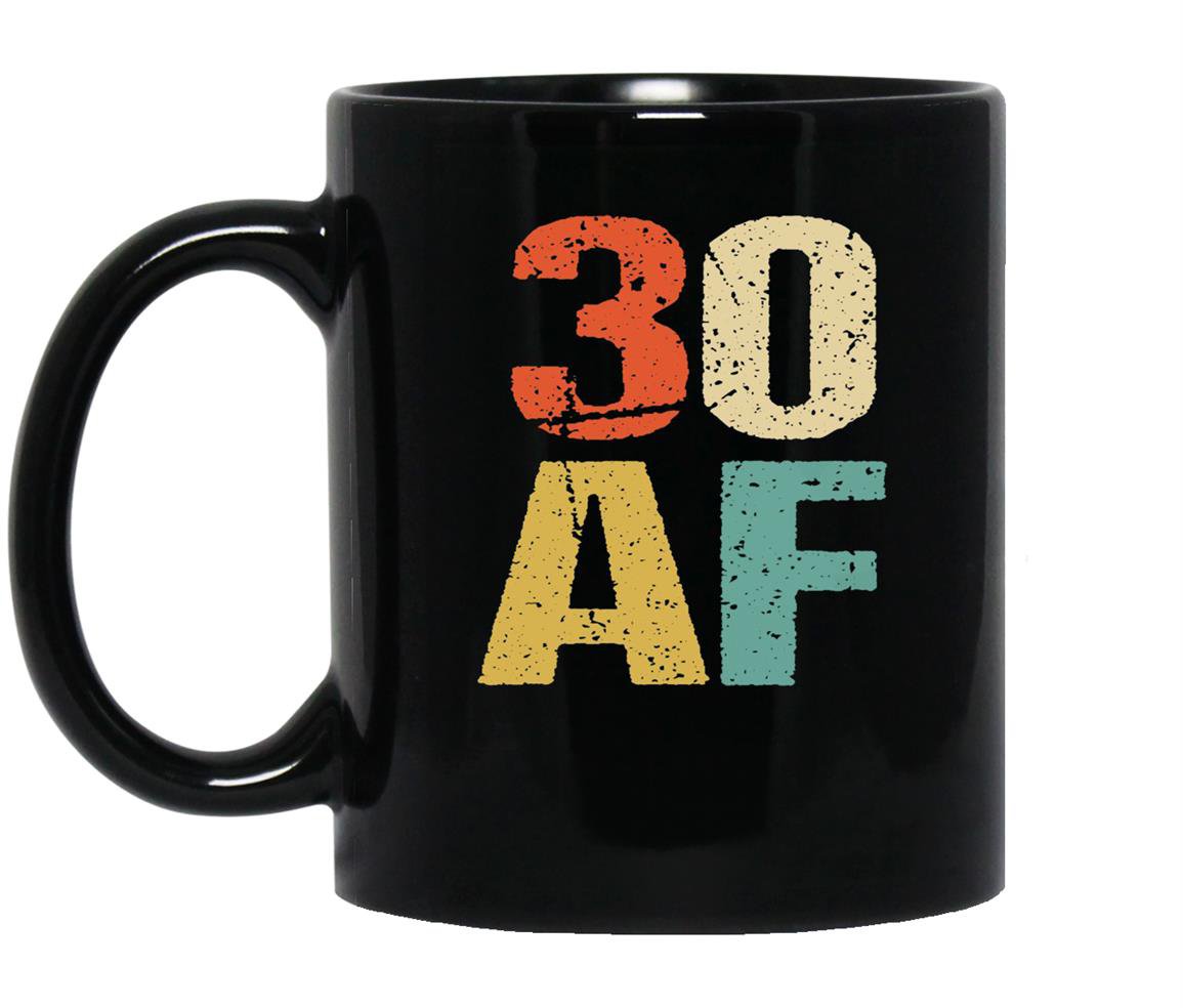 30 af retro vintage funny 30th birthday gift Mug Black