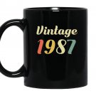 30th birthday gift idea vintage 1987 novelty Mug Black