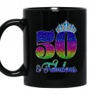 50 and fabulous queen 50th birthday Mug Black