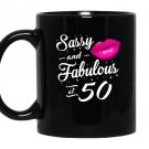 50th birthday gift sassy and fabulous year old Mug Black