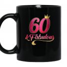 60th birthday queen fabulous 60 years old Mug Black