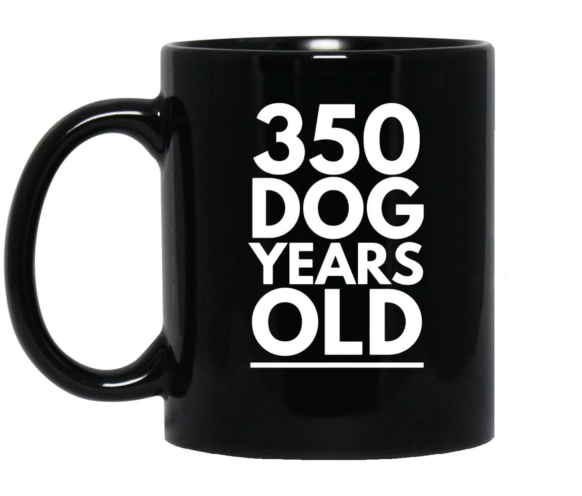 350 dog years old funny 50th birthday gift Mug Black
