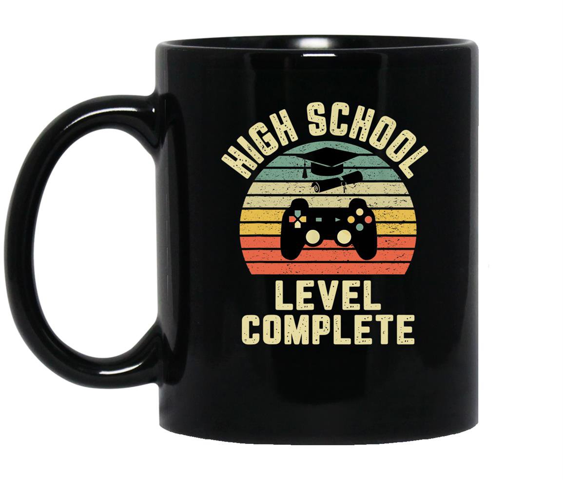 2019 high school graduation gift gamer retro grad Mug Black
