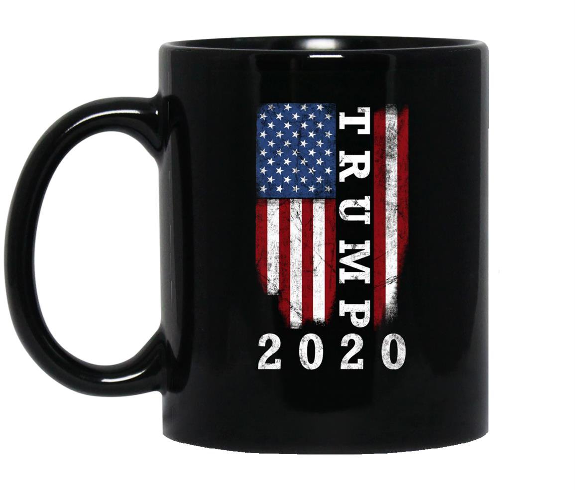 American flag trump 2020 Mug Black