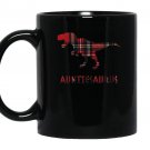 Auntiesaurus rex plaid aunt mothers day aunties Mug Black