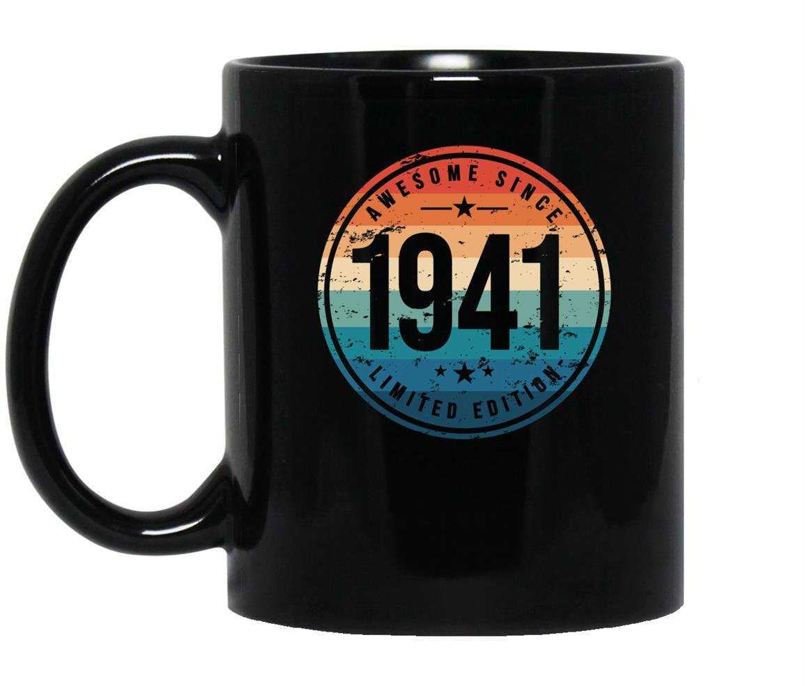 Awesome since 1941 79 years old 79th birthday gift Mug Black