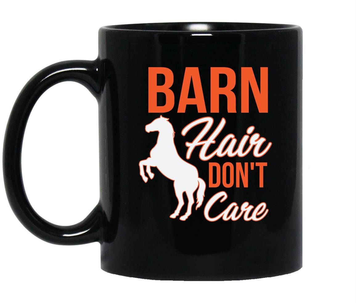 Barn hair dont care funny horse gift Mug Black