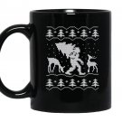 Bigfoot ugly christmas sasquatch Mug Black