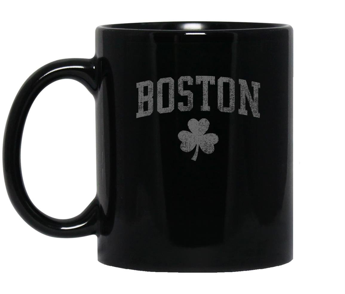 Boston st patricks shamrock irish clover Mug Black