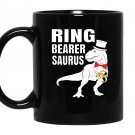 Ring bearer dinosaur rex wedding party gift Mug Black