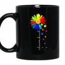 Choose kind flower autism gift funny Mug Black