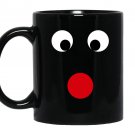 Christmas red nosed reindeer costume for pregnant Mug Black
