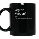 Definition of a vegan funny vegan gift Mug Black