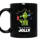 Dr seuss the grinch being jolly Mug Black