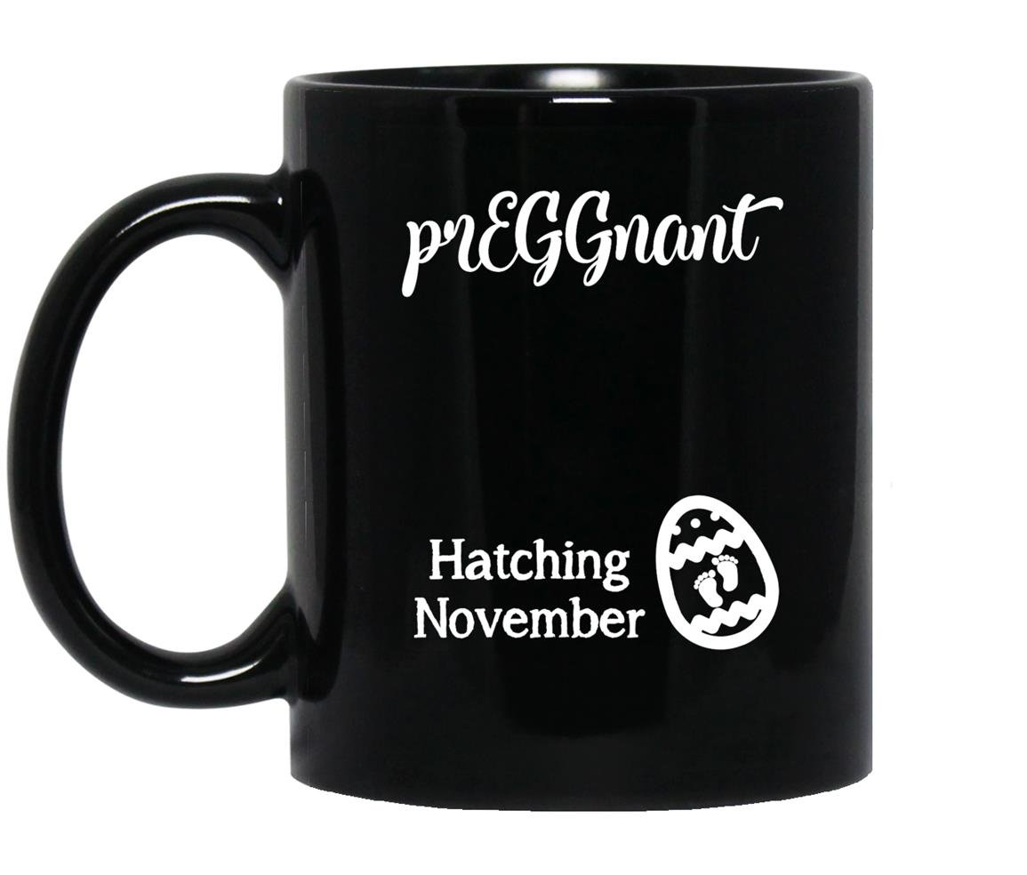 Easter pregnancy announcement pregnant due november Mug Black