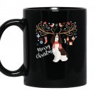 English springer spaniel dog christmas Mug Black