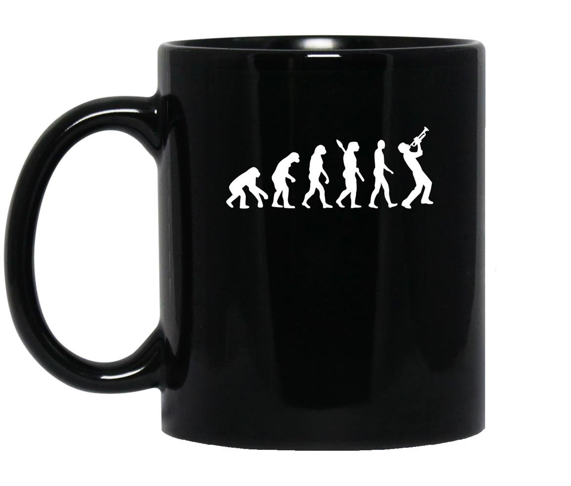 Evolution trumpet player Mug Black