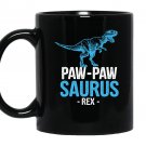 Fathers day gift for grandpa paw paw saurus rex Mug Black