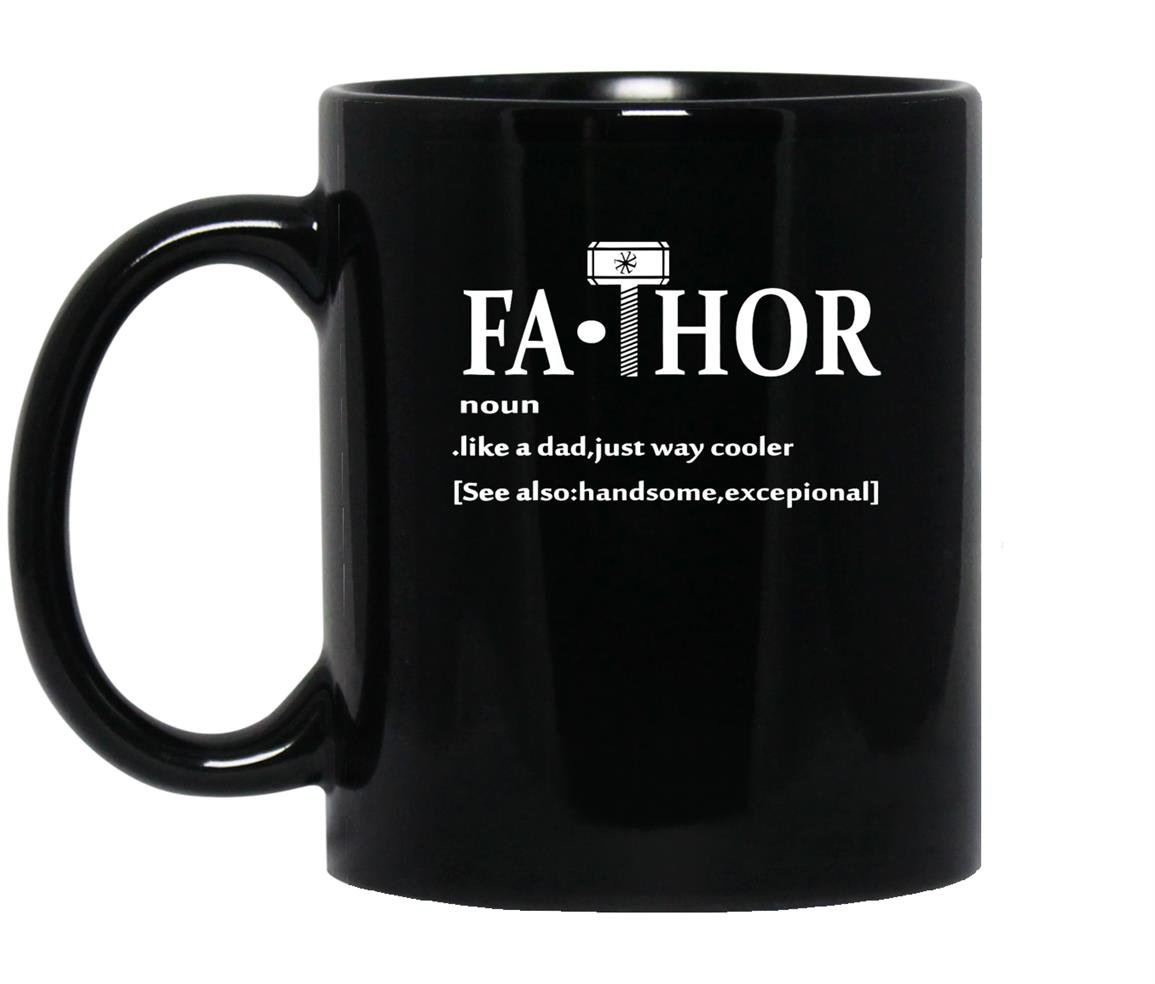 Fa thor dad gift from son fathers day gifts Mug Black