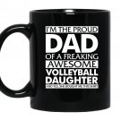 Freaking volleyball daughter medium asphalt Mug Black