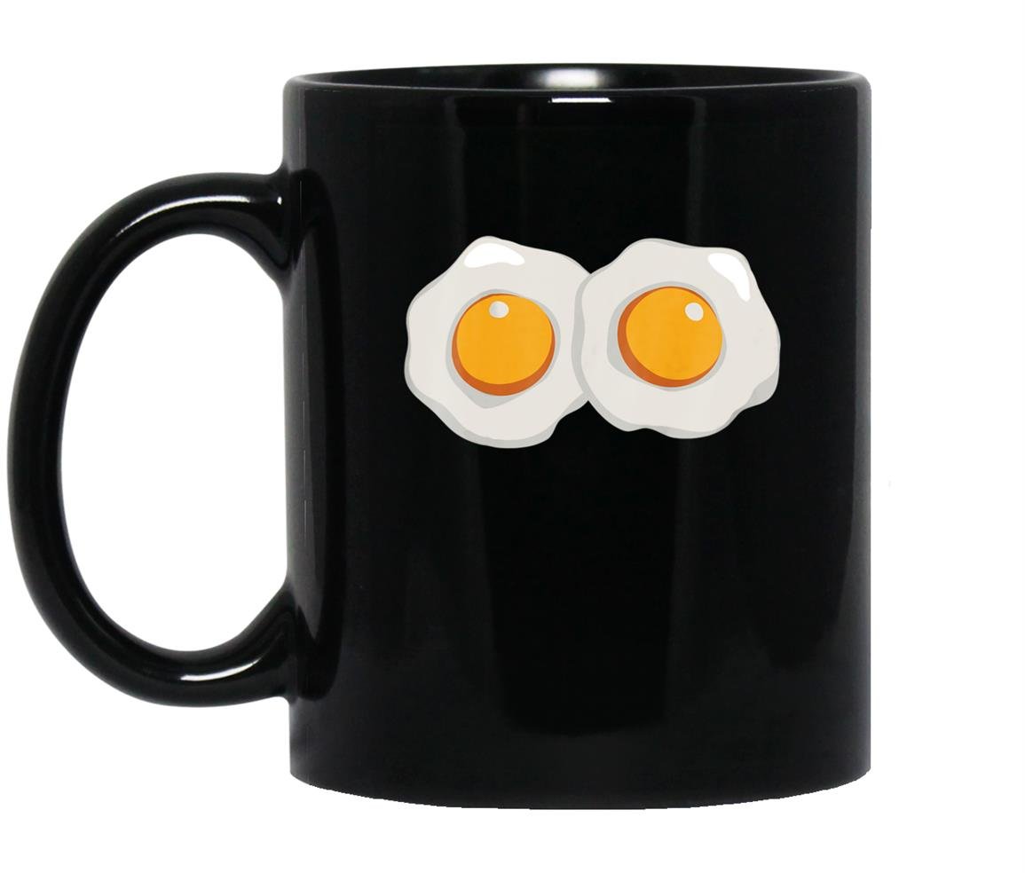 Fried eggs halloween costume bacon and eggs Mug Black