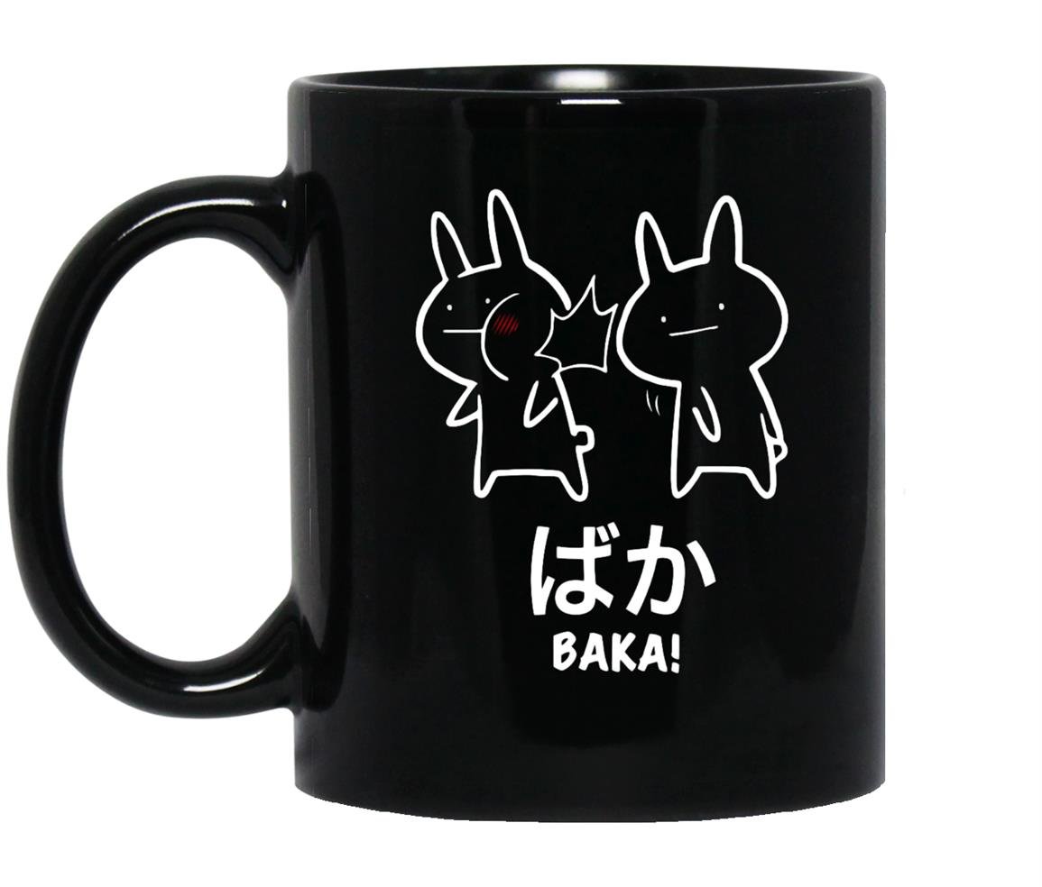 Funny anime baka rabbit slap baka japanese Mug Black