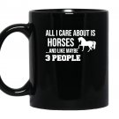 Funny cute horse gift Mug Black
