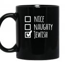 Funny jewish holiday christmas Mug Black