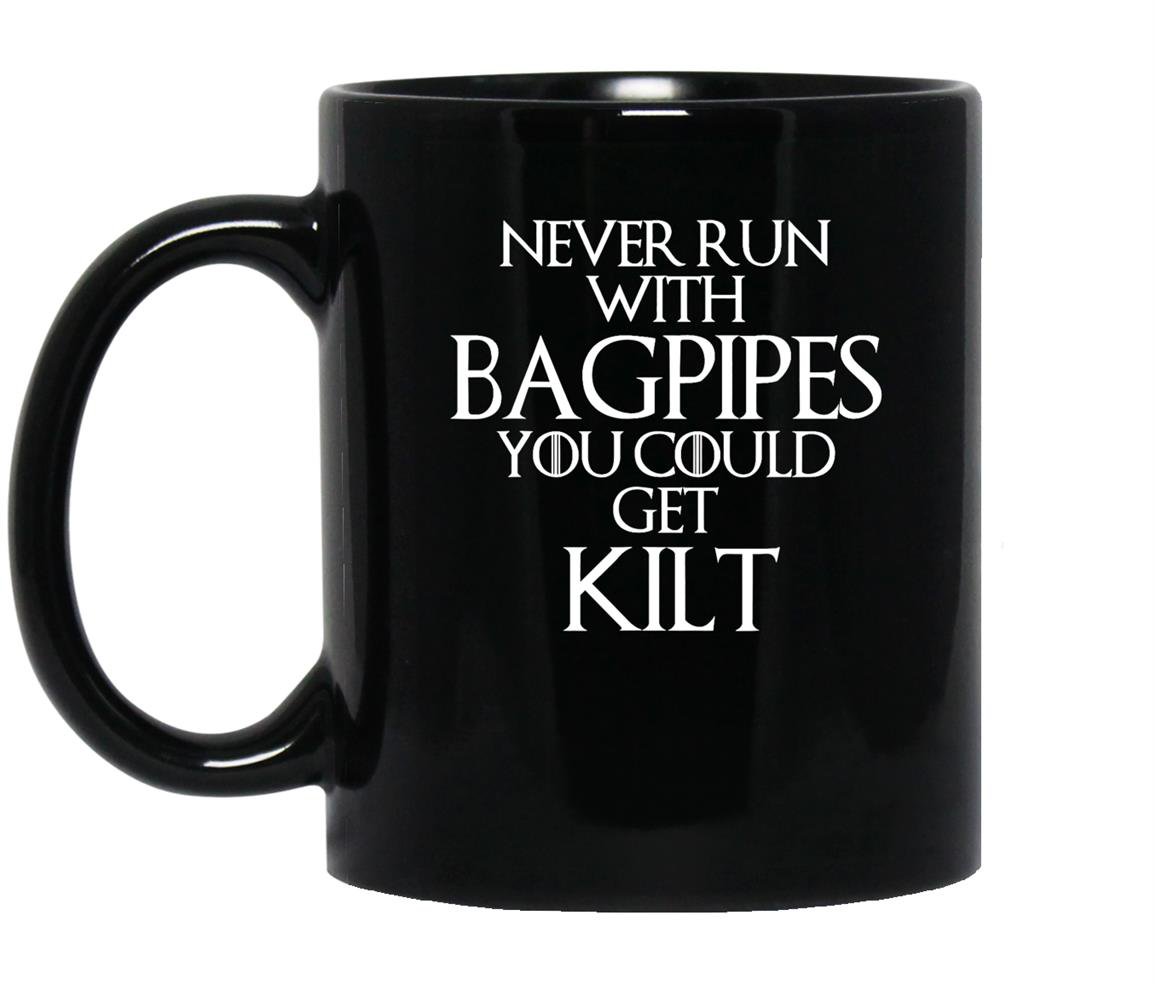 Funny scottish bagpipe kilt scotland pride gift Mug Black