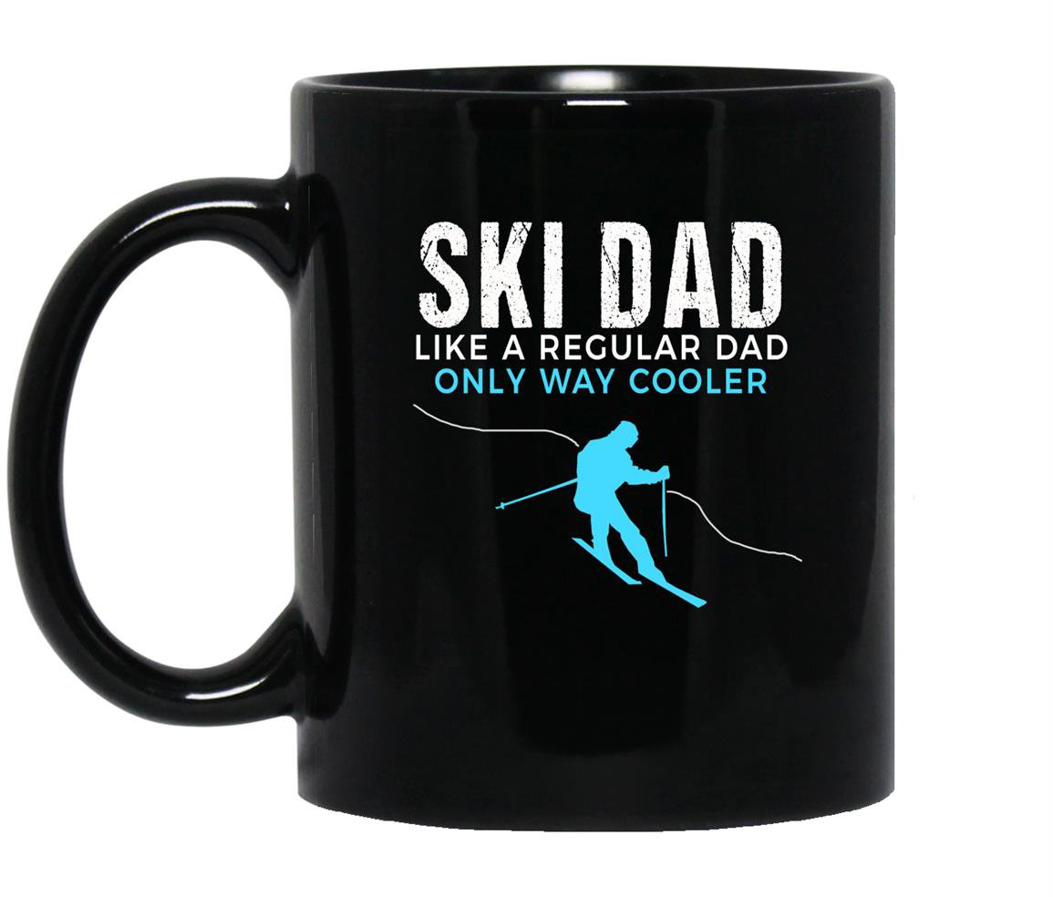 Funny ski dad Mug Black