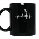Funny trumpet heartbeat music i love trumpets Mug Black