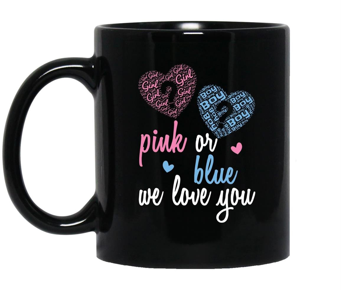 Gender reveal party graphic Mug Black
