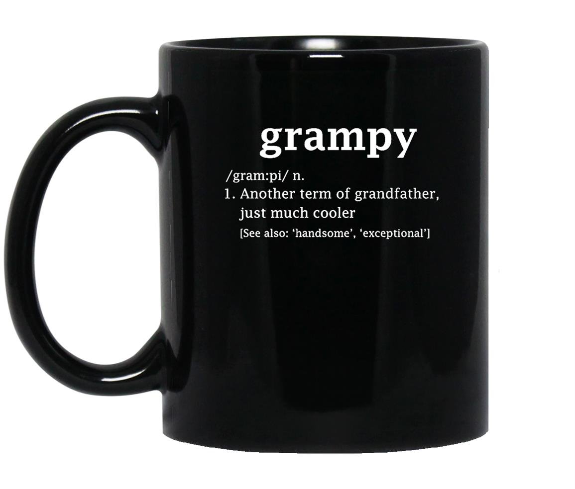 Grampy definition funny gift for grandfather Mug Black