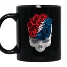 Grateful dead rose skull long strange trip Mug Black