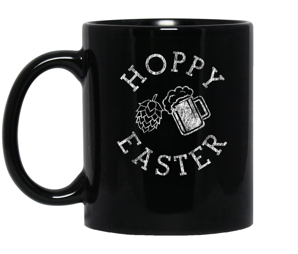 Hoppy easter funny alcohol drinking Mug Black