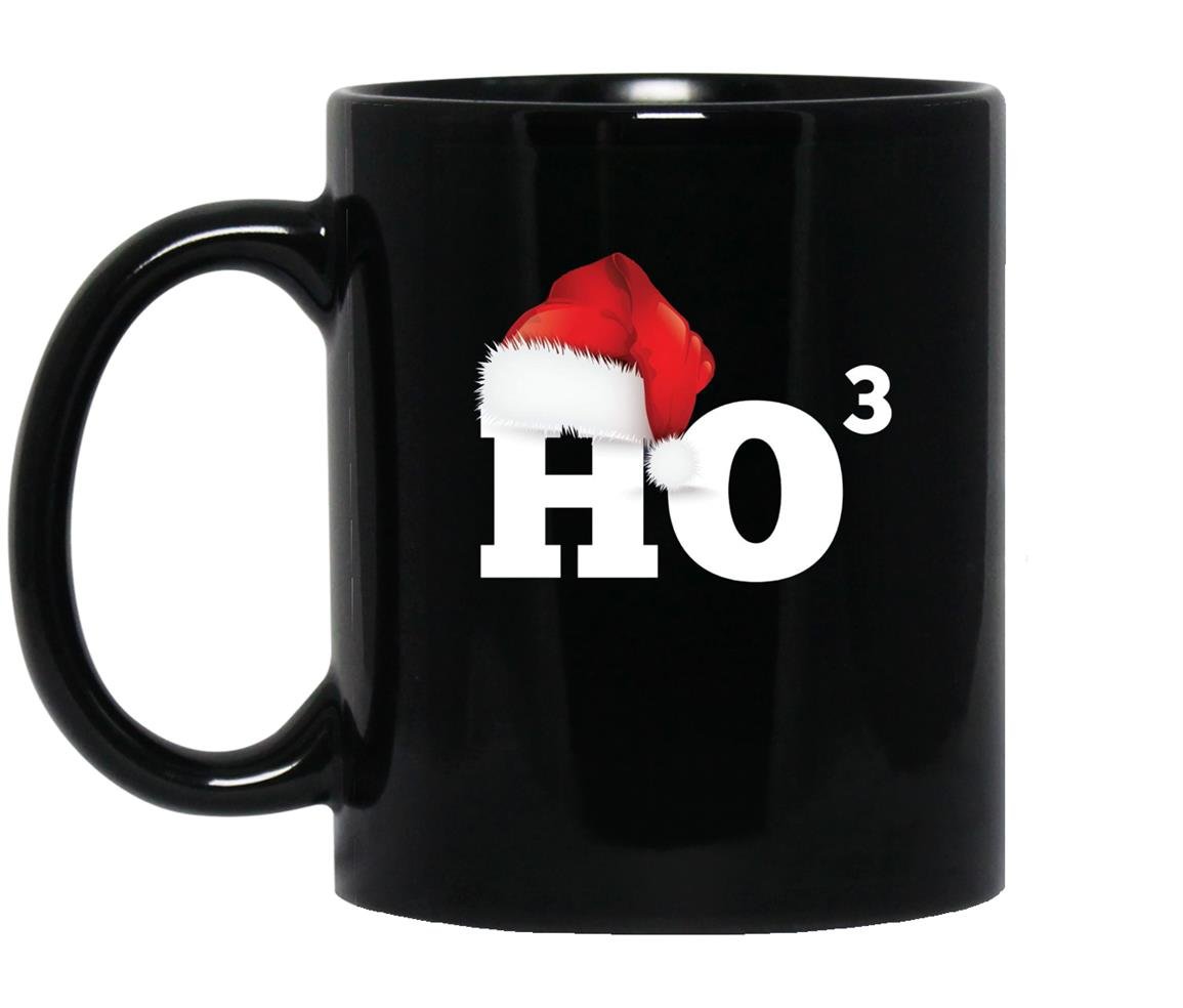 Ho to the third power funny christmas ho ho ho Mug Black