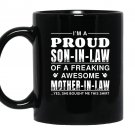 Im proud son in law awesome mother in law Mug Black