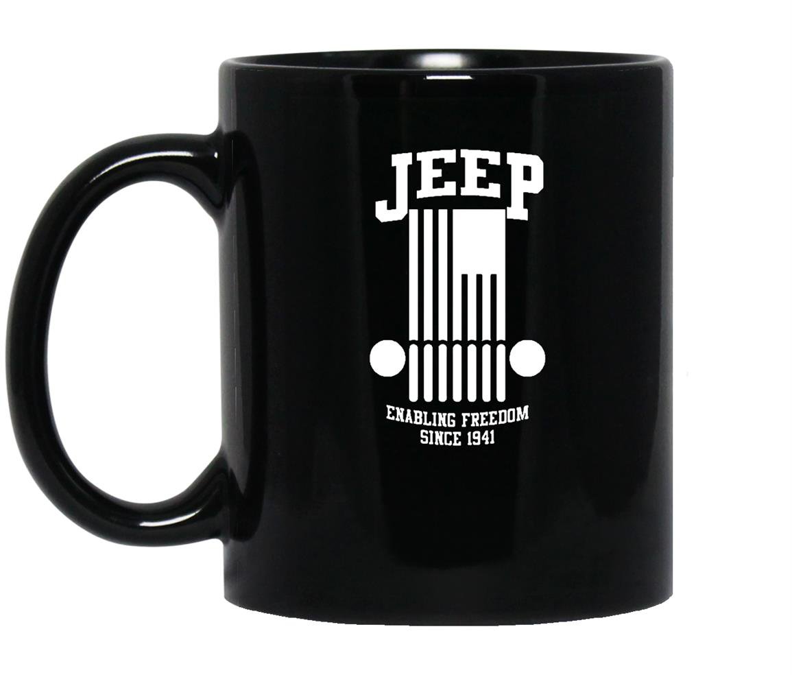 Jeep military enabling freedom since 1941 wrangler willys Mug Black