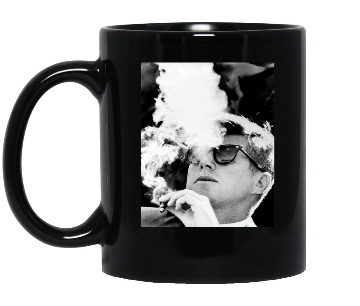 John kennedy smoking cigar glasses jfk Mug Black