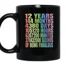 12 years old 144 months 12th birthday gift ideas Mug Black