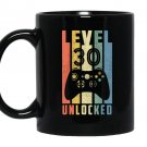 Level 30 unlocked 30th video gamer birthday gifts Mug Black